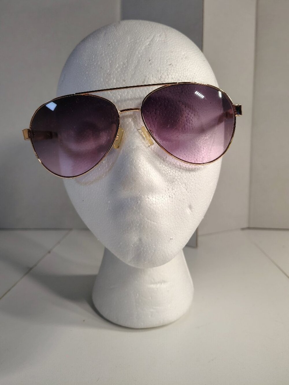 Women's Purple Lens & Metal Frame Jessica Simpson Branded Aviator Sunglasses